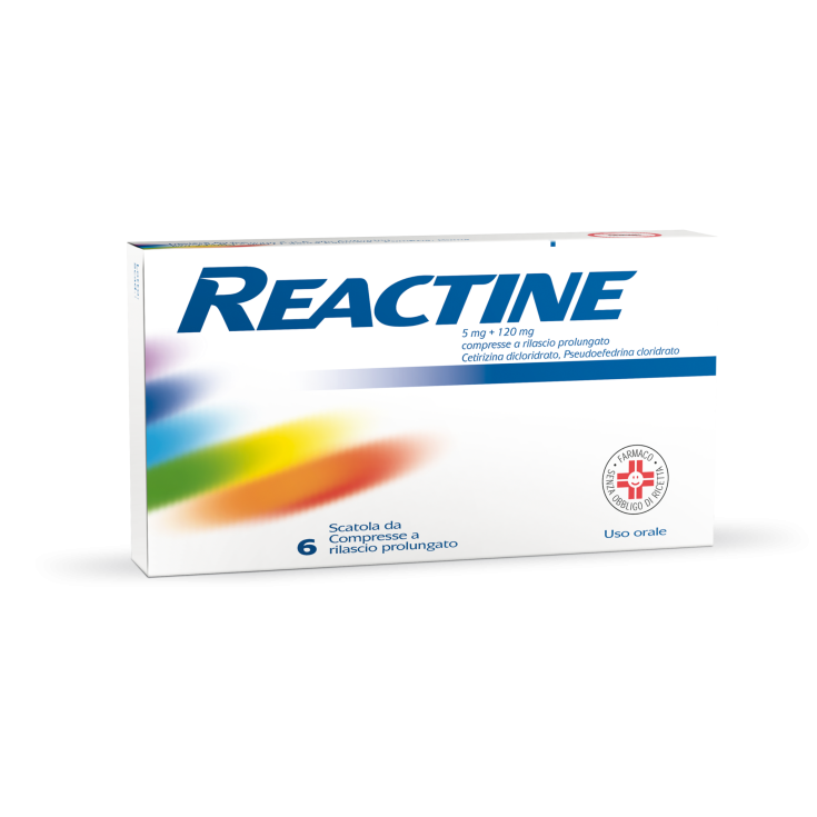 Reactine Allergia 6 Compresse Antistaminico Rinite Allergica e Rinorrea