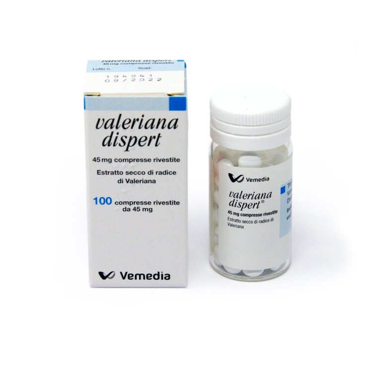 Valeriana Dispert Vemedia 100 Compresse Rivestite Da 45mg