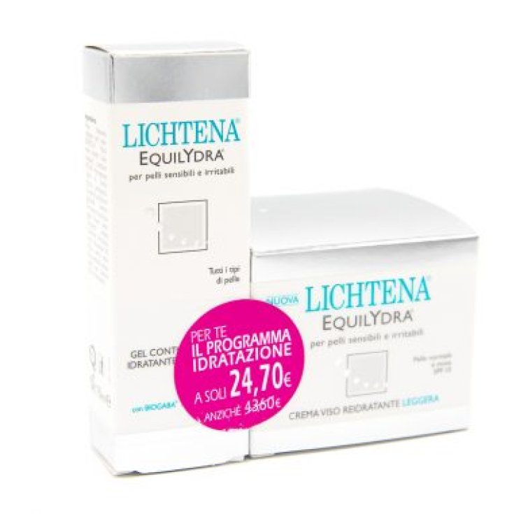 Lichtena Equilydra Crema Viso Idratante Leggera + Gel Contorno Occhi