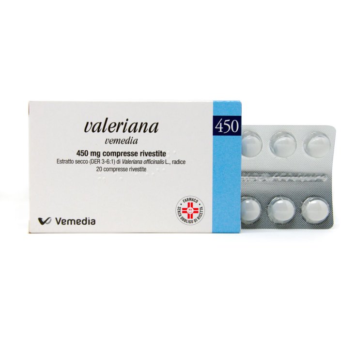 Vemedia Valeriana 20 Compresse Rivestite 450mg