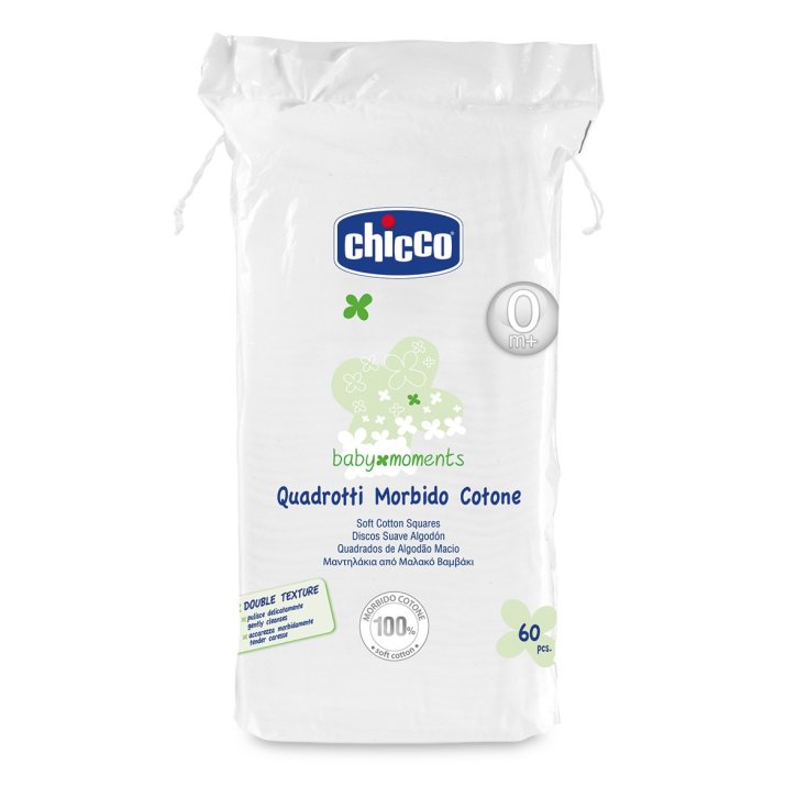 Baby Moments Quadrotti Morbido Cotone Chicco 60 Pezzi