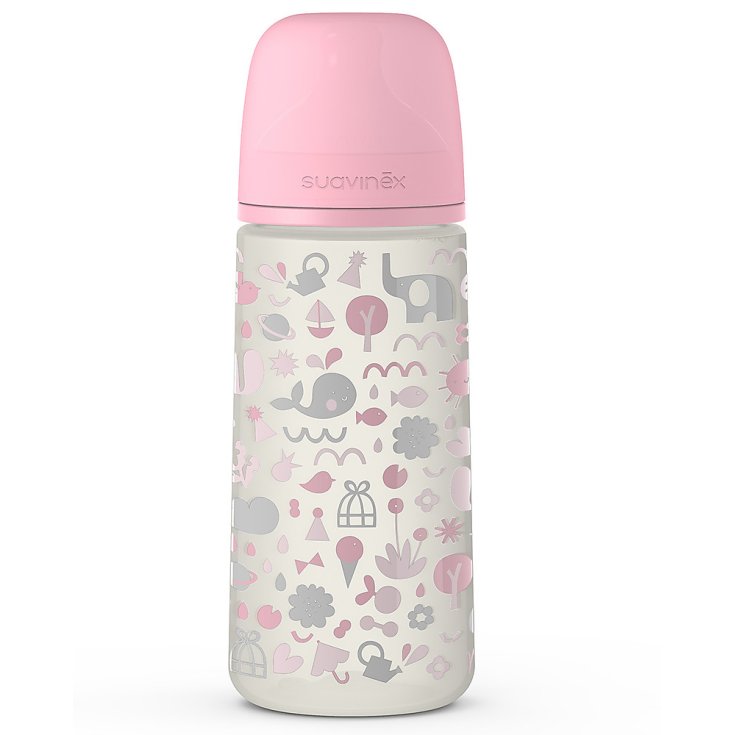 Memories Biberon 360ml + SX Pro Tettarella Simmetrica Flusso Denso Rosa +6M
