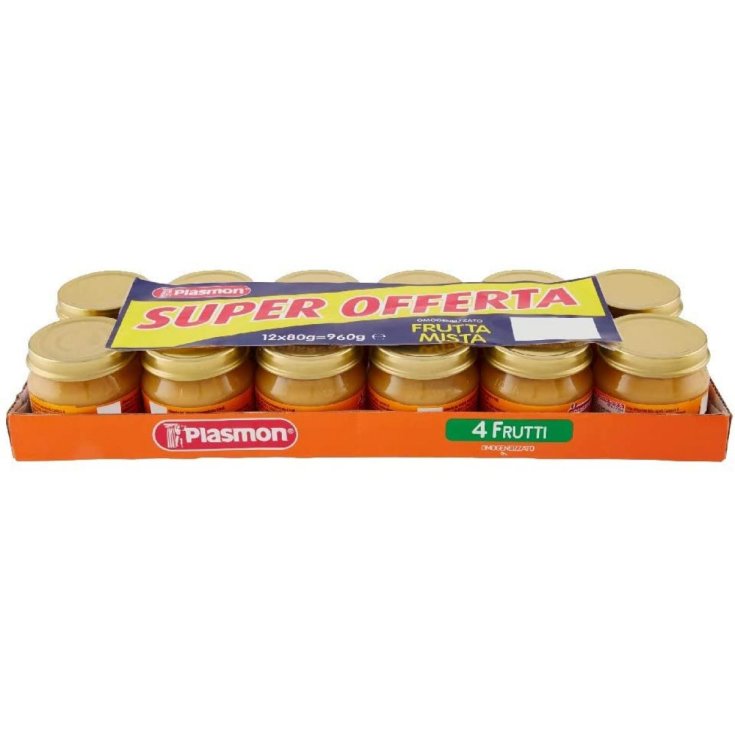 Omogeneizzato 4 Frutti Plasmon 12x80g