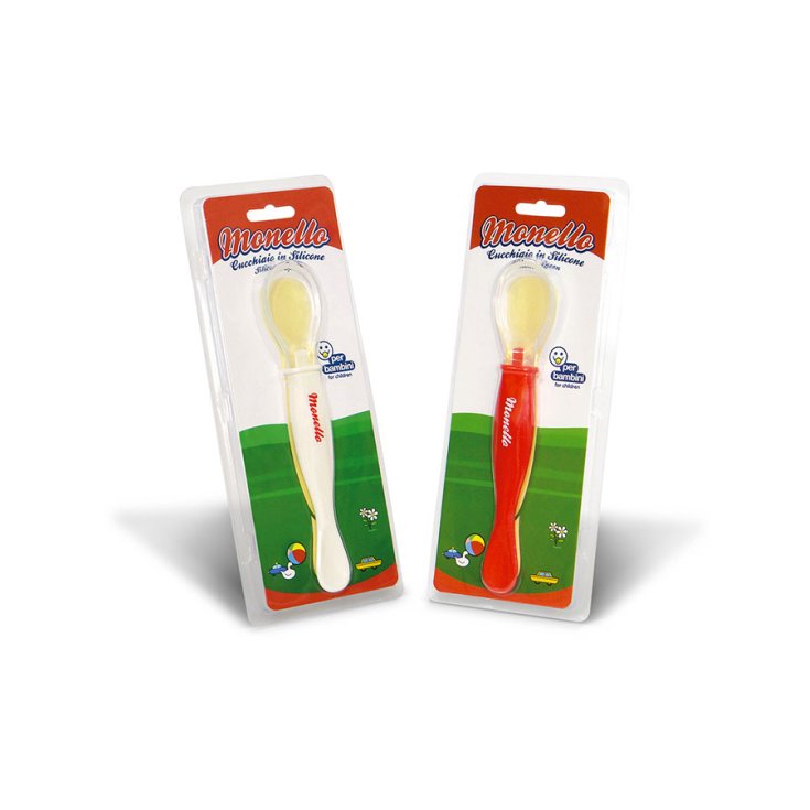 Sterilfarma® Monello Cucchiaio In Silicone Per Bambini Colore Rosso 1 Pezzo