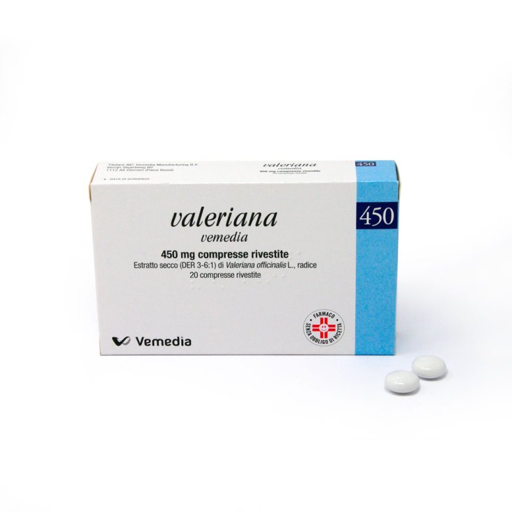Vemedia Valeriana 20 Compresse Rivestite 450mg