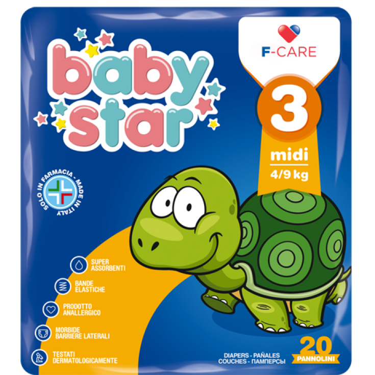 Baby Star Pannolini 3 Midi 4-9kg 20 Pezzi