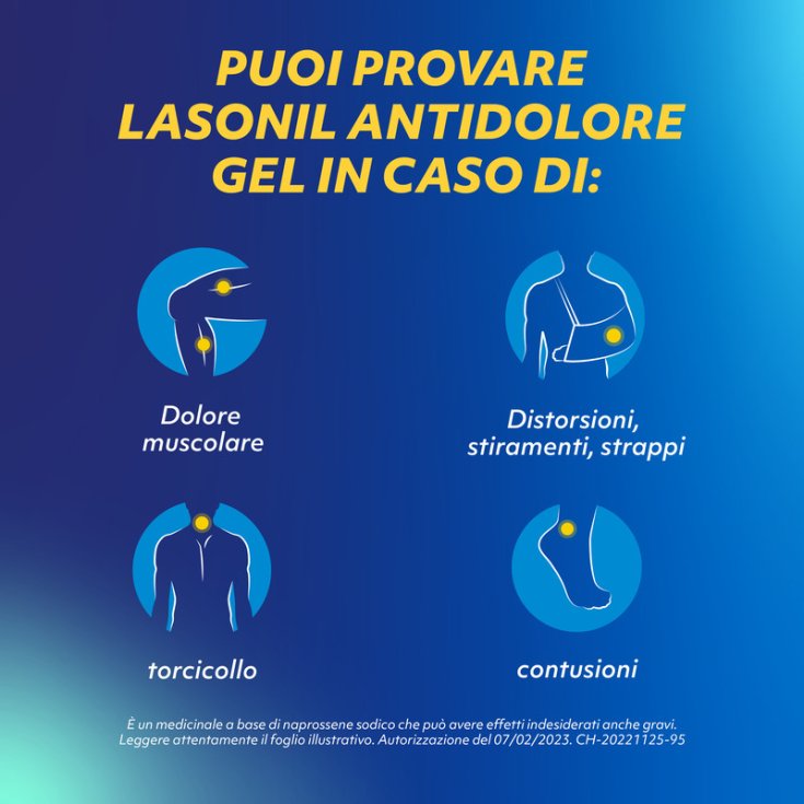 Lasonil Antidolore Gel Antinfiammatorio Dolori Muscolari 50gr