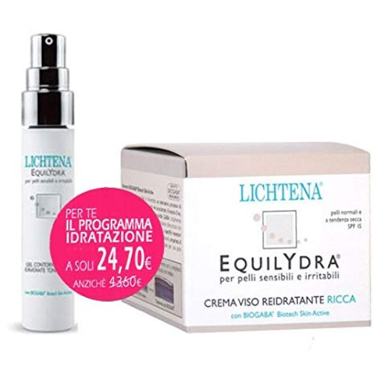 Lichtena Equilydra Crema Viso Reidratante Ricca + Contorno Occhi Gel
