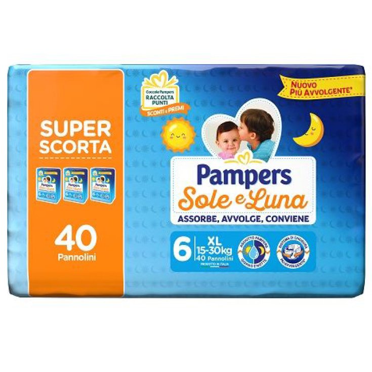 Pannolini Tg.6 XL Sole&Luna Pampers 40 Pezzi