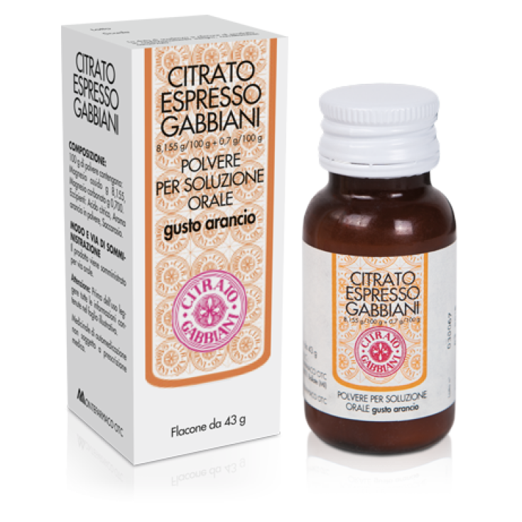 Citrato Espresso Gabbiani Polvere Per Sospensione Orale Gusto Arancia 43g