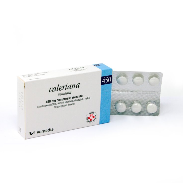 Vemedia Valeriana 20 Compresse Rivestite 450mg