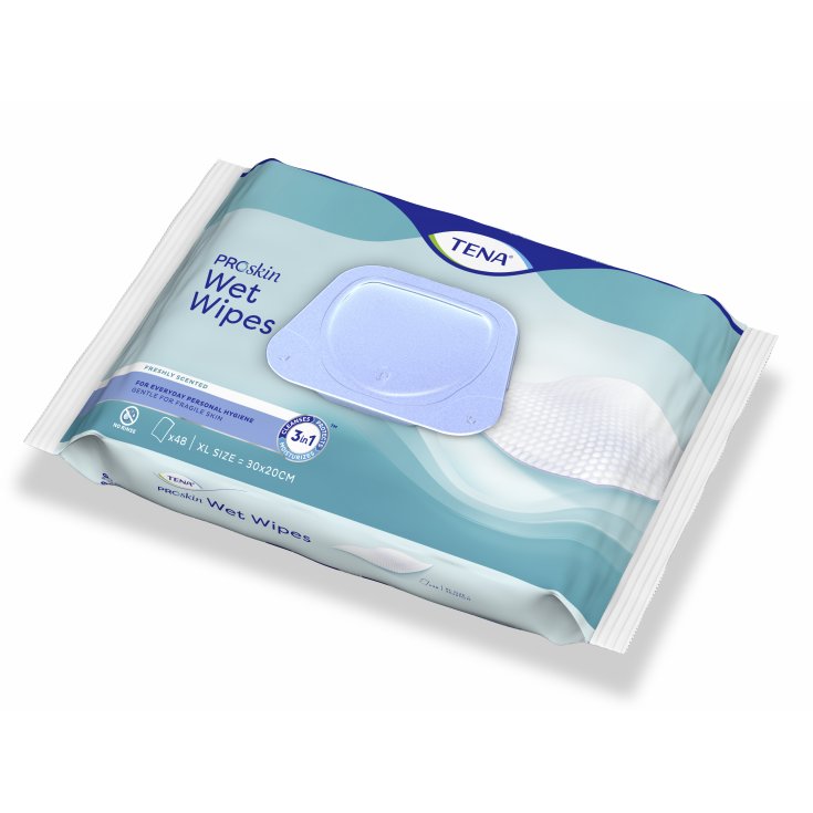 Tena Wet Wipe 3 In 1 Salviette Umidificate 48 Pezzi