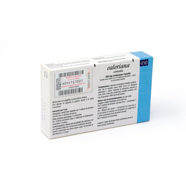 Vemedia Valeriana 20 Compresse Rivestite 450mg
