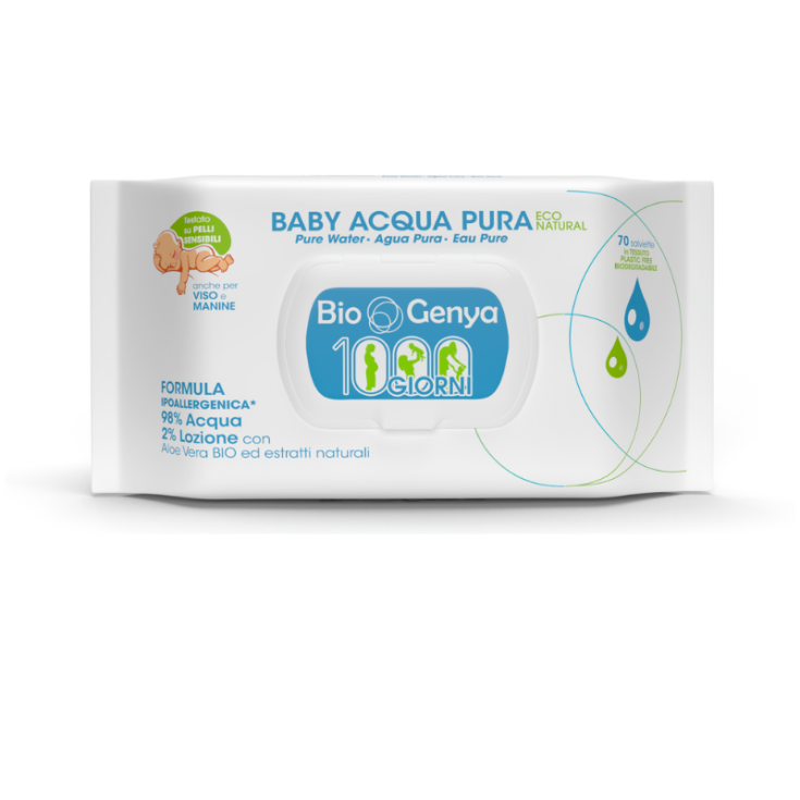 1000Giorni Baby Acqua Pura Eco Natural BioGenya 70 Pezzi