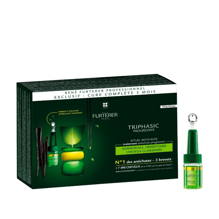 Rene Furterer Triphasic Trattamento Cosmetico Contro La Caduta Progressiva Dei Capelli 8 Flaconi