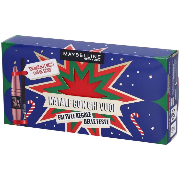 Set Mascara Ciglia Sensazionali + Matita Occhi Lasting Drama Maybelline New York Cofanetto 2024