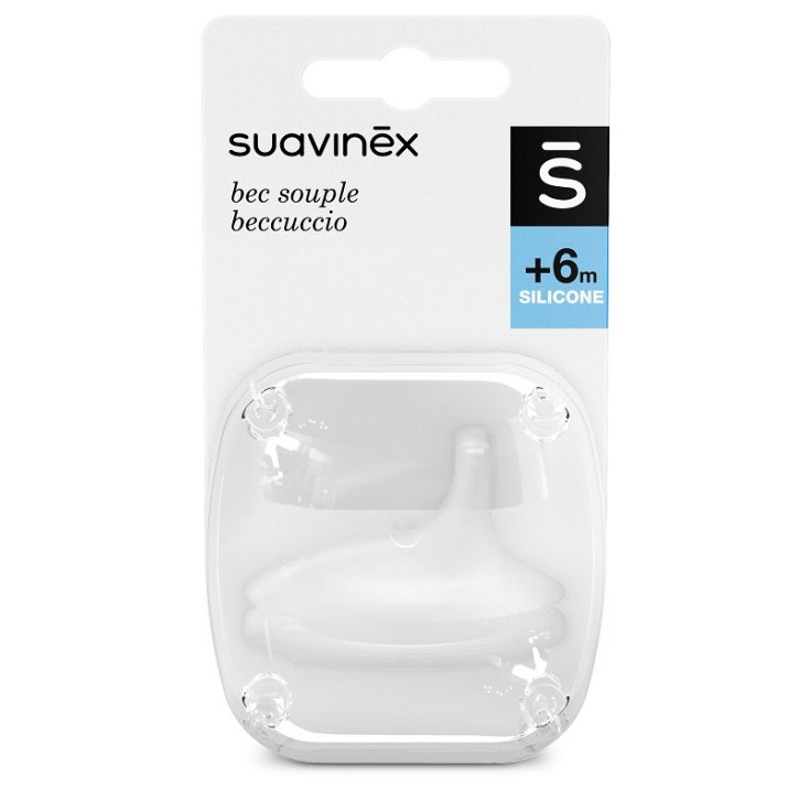 Tettarella Asimmetrica Silicone +6M Suavinex 2 Pezzi