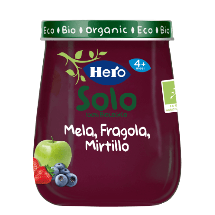 Solo Omogeneizzato di Frutta Hero Mela Fragola Mirtillo 120g