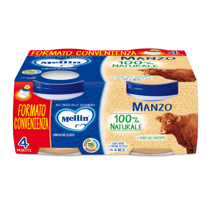 Omogeneizzato Di Carne Manzo Mellin 4x80g