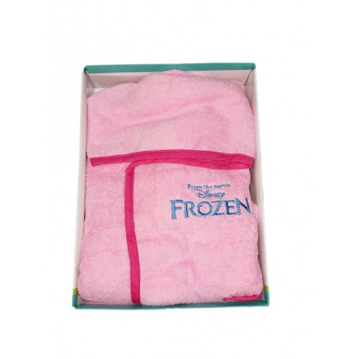 Accappatoio bimba spugna cotone neonato Disney Frozen rosa 24 m