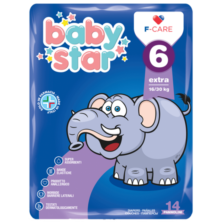 Baby Star Pannolini 6 Extra 16-30kg 14 Pezzi
