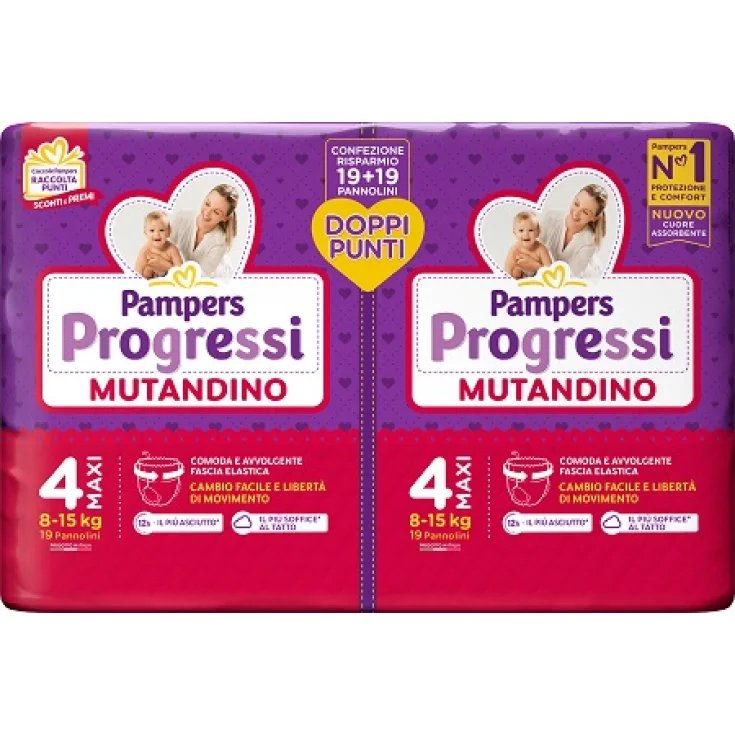 Pampers Progressi Mutandino Maxi Pacco Doppio 38 Pezzi