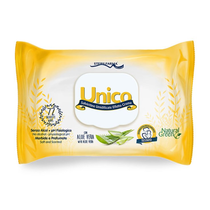 Sterilfarma® Unico Salviettine Umidificate Effetto Crema 72 Pezzi