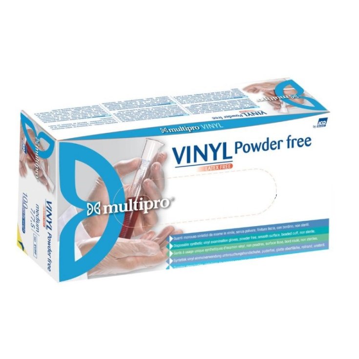 Vinyl Stretch Guanti in Vinile Senza Polvere Tg.XL Multipro 100 Pezzi