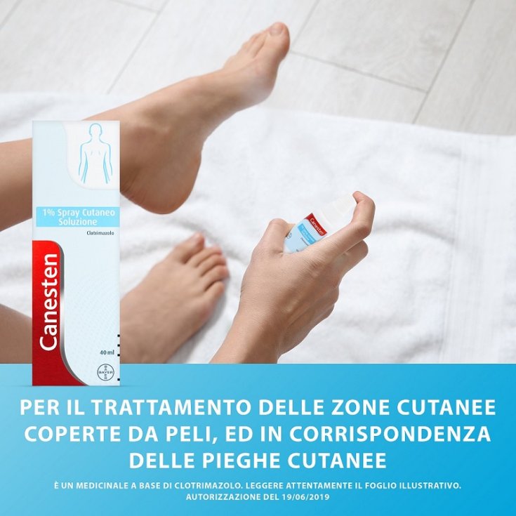 Canesten Spray Cutaneo Antimicotico Antifungino 1%Clotrimazolo 40ml