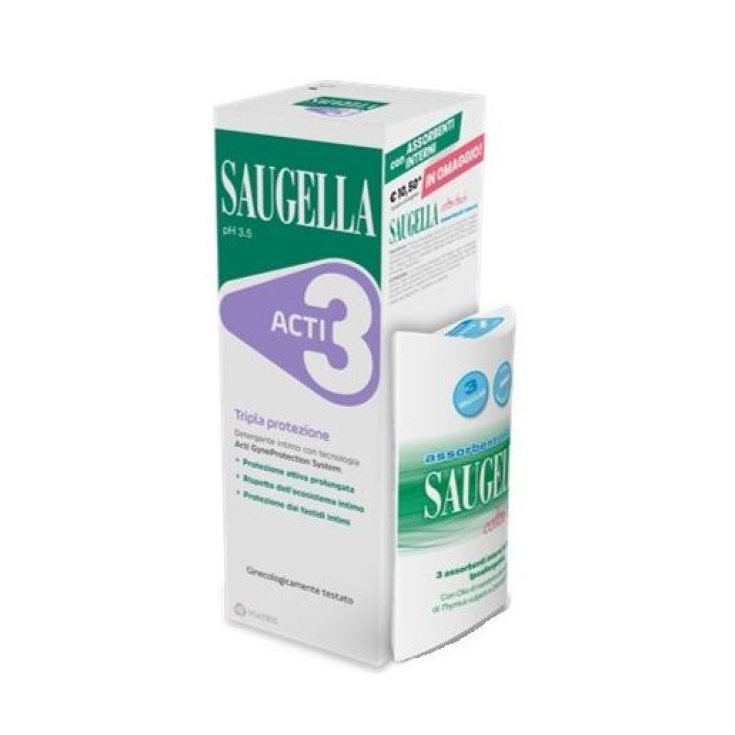 Acti3 Detergente Intimo + Assorbenti Interni Omaggio Saugella