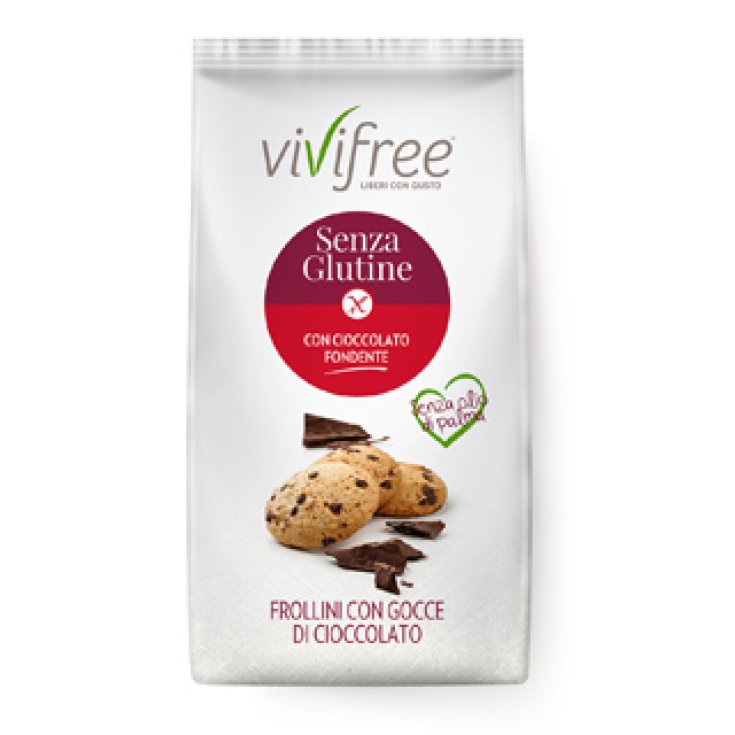 Vivifree Senza Glutine Frollini con Gocce di Cioccolato Fondente 45g