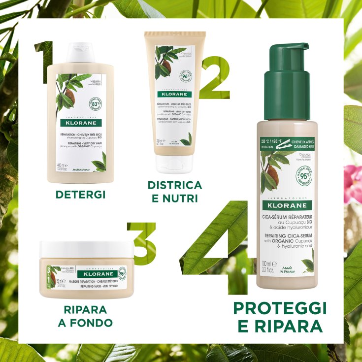 Cica-Siero Ristrutturante con burro di Cupuaçu Bio Klorane 100ml