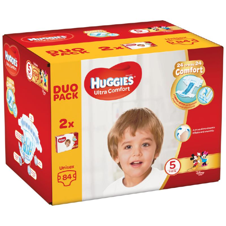 Ultra Comfort Unisex 5 Duopack Huggies 84 Pezzi