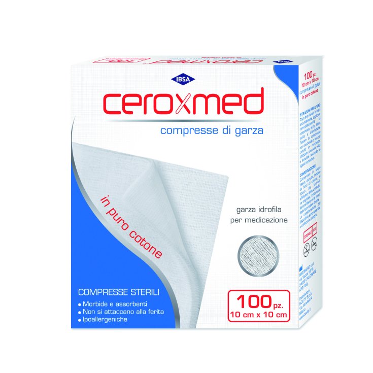 Ceroxmed Compresse Di Garza Puro Cotone IBSA 100 Compresse Sterili 10x10cm