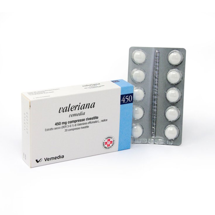 Vemedia Valeriana 20 Compresse Rivestite 450mg