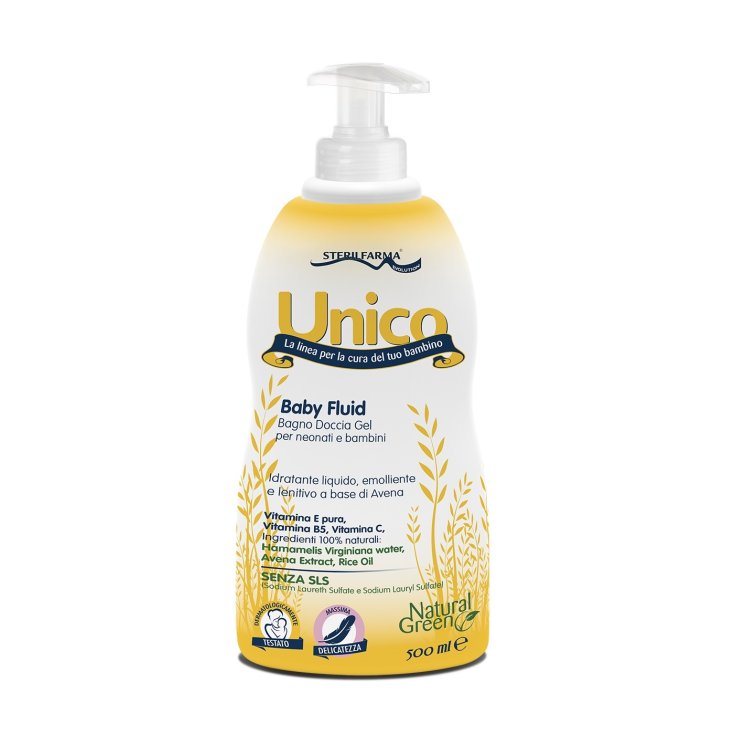 Sterilfarma® Unico Baby Fluid Bagno Doccia Gel Per Neonati E Bambini 500ml
