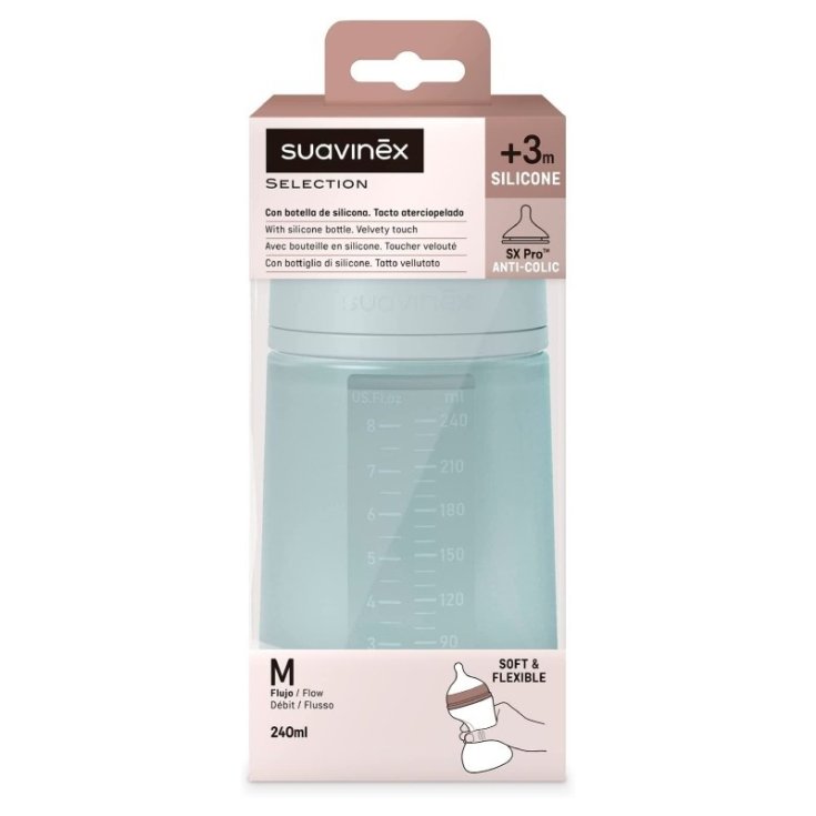 Selection Colour Essence 3M+ Biberon In Silicone Acqua Suavinex 240ml
