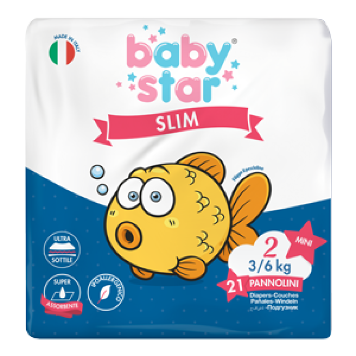 BabyStar Slim Taglia 2 (3-6kg) 21 Pannolini