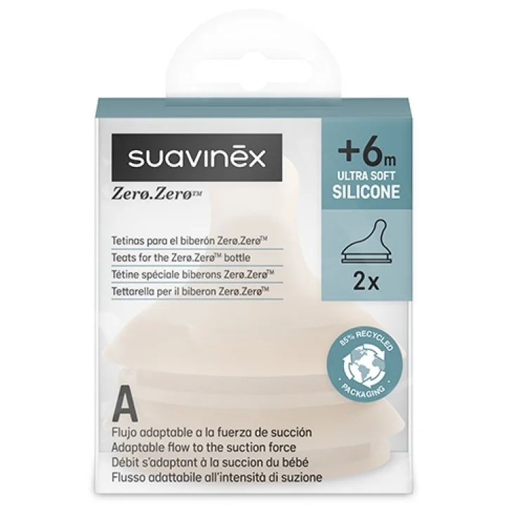 Zero Zero Tettarella Flusso Adattabile A Light Nude Suavinex 2 Pezzi
