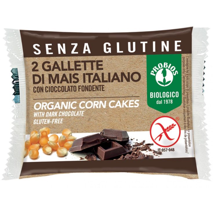 2 Gallette Di Mais Italiano Con Cioccolato Fondente Probios 32g