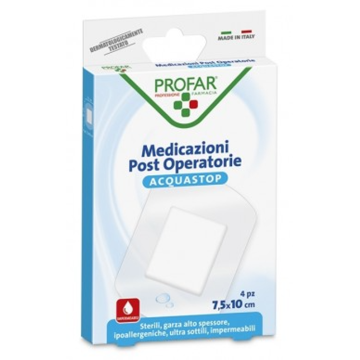 Medicazioni Post Operatorie Acquastop 7,5x10cm PROFAR® 4 Pezzi