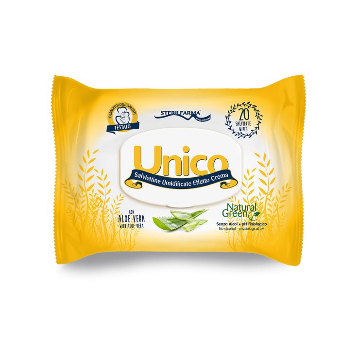 Sterilfarma® Unico Salviettine Umidificate Effetto Crema Popup Pocket 20 Pezzi