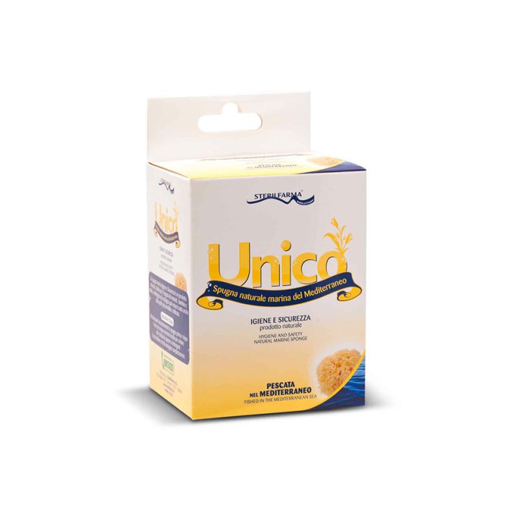 Sterilfarma® Unico Spugna Naturale Marina Del Mediterraneo Misura 9/10cm 1 Pezzo