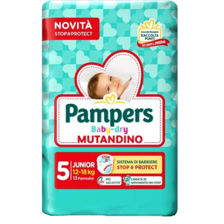 Mutandino Baby Dry Junior 5 Stop & Protect Pampers 13 Pannolini