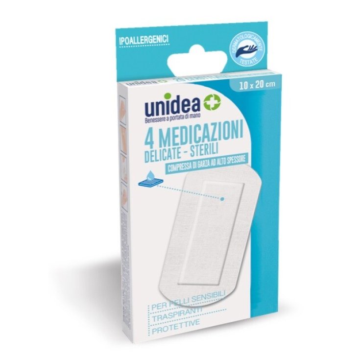 MEDICAZIONI DELICATE STERILI unidea 10x20cm 4 Medicazioni