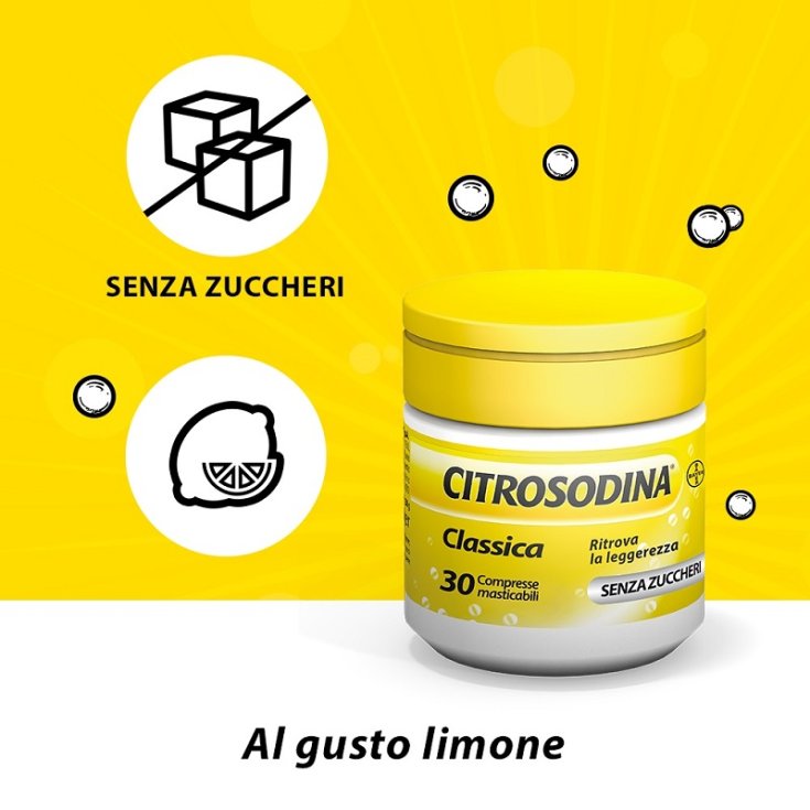 Citrosodina Masticabile Digestivo Pesantezza di Stomaco 30 Compresse