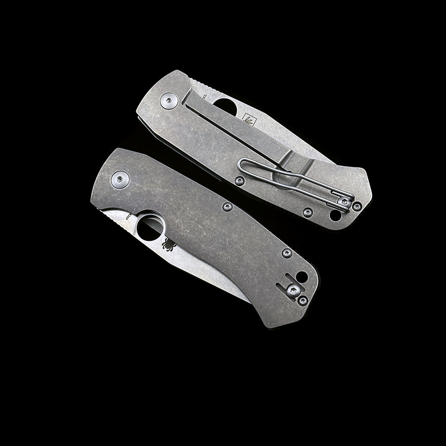 C186TIP Slysz Bowie bearing Titanium Knives