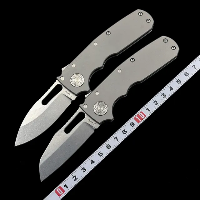 Andrew Demko Shark Cub Deep Carry Ceramic Bearing Titanium Handle Mark S35VN Pocket Folding Tactical Camping Hunting EDC Tool Knife