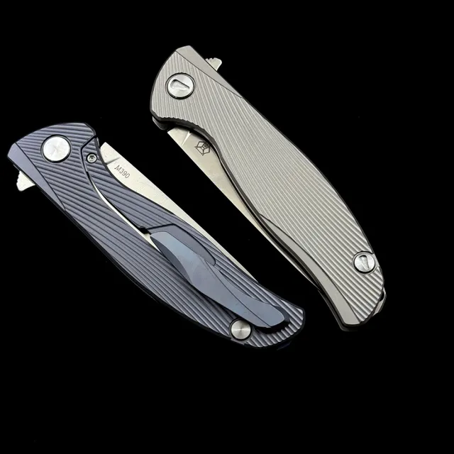 Shirogorov F95 Icebreaker Ball Bearing Titanium Handle m390 Blade  Knife