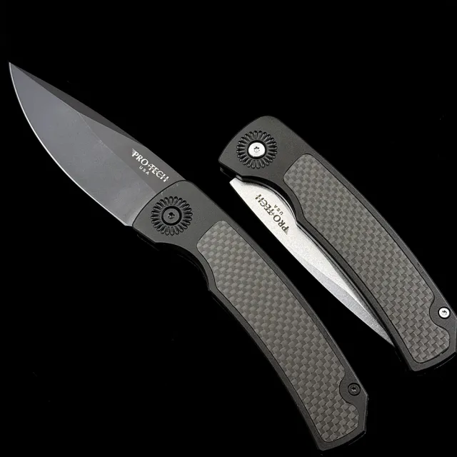 PROTECH BR-2 Whiskers Auto Folding Knife Outdoor Camping Hunting Pocket EDC Tool Knife